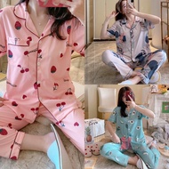 CODE G84G Emily Pajamas Sleepwear Printed Pajama Set 1 Short Sleeve Long Pants Premium Sleepwear for