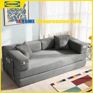 IKHOME Compressed Sofa, Memory Foam Material | Free Headrest & 4-in-1 Multifunctional Sofa Bed | Ide