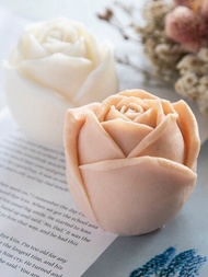 1入組小型手工情人節玫瑰矽膠模,適用於製作蛋糕、冰、蠟和香薰蠟燭