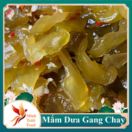 Mắm Dưa Gang (Dưa Mắm) ướp gia vị và không có chứa hàn the- làm từ dưa gang non giòn rất vừa ăn- Đặc