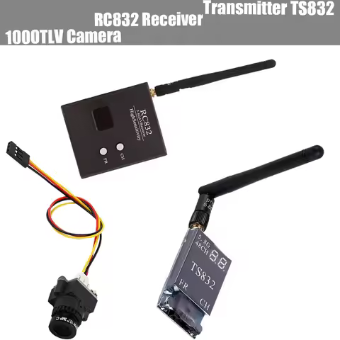 48CH 5.8G 600mw 5km Wireless AV Transmitter TS832 Receiver +RC832 +1000TVL camera for FPV Multicopte