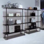 Mobile Online Shelf Store Display Rack Bag Multi-Layer Women's Clothing Display Rack Shoes Black Flo