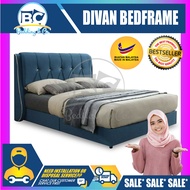 [FREE GIFT RM159 KING KOIL PILLOW ]  Greece Fabric Divan Bed / Solid Divan Bed / Fabric Bedframe / Katil Hotel / 5 Star Hotel Bed - Single / Super Single / Queen / King Size