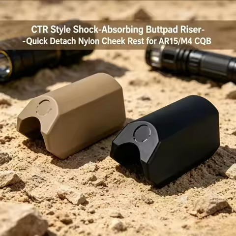 Buttpad Riser Shock Absorbing Nylon Quick Detach Cheek Rest, CTR Style for AR15 M4 CQB Tactical Hunt