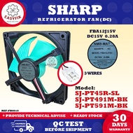 SJ-PT491M-BK 12.5CM / SJ-PT45R-SL SJ-PT591M-BK SHARP REFRIGERATOR FAN 12J15V 3 WIRES DC15V 0.28A Mlb