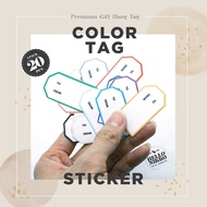 Color tag sticker - Hang tag Greeting Card Gift sticker hampers parcel box christmas Birthday christmas cny ramadan lebaran