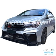 READY STOK Perodua Bezza 2016-2019 GT Front Bumper Bodykit With LED Daylight Material FRP No Paint