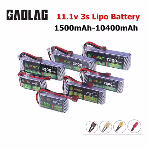 11.1V 1500mAh 2200mAh 2800mAh 3000mAh 4200mAh 5200mah Lipo battery For RC Helicopters Airplane Car B