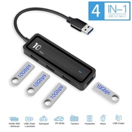 USB Hub 10Gbps 4 Ports USB 3.2 Hub，Ultra-Slim Data USB Splitter Supported for MacBook, Mac Pro, Mac Mini, iMac, Surface Pro, XPS, PC, Flash Drive, Mobile HDD