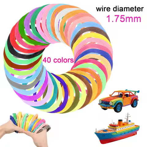 3D Pen Filament Refills 40 Colors 3D Printer PLA 1.75 mm Filament 5M For MYNT3D SCRIB3D PIKA3D 3D Pe