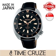 [Time Cruze] Seiko SRPG17J Prospex Japan Made Automatic Compass Black Leather Strap Black Dial Men Watch  SRPG17J