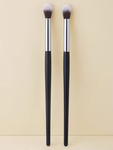 2pcs/set Black & Silver Eye Socket Detail Blending Makeup Brush Black Friday