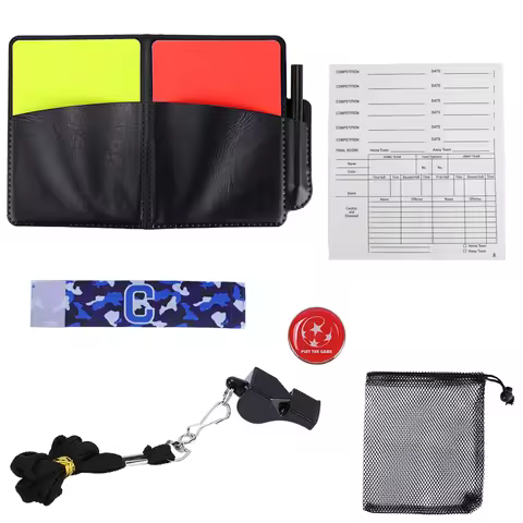 1 set of football referee kit, red and yellow card professional match recording referee supplies