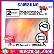 {FREE SHIPPING} Samsung TV 55" AU7000 4K UHD Smart TV UA55AU7000KXXM Television (FREE Hdmi Cable and Tv Bracket)