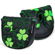 Black Lucky Clover DF3 Mallet Putter Cover Golf Head Cover Golf Club Cover