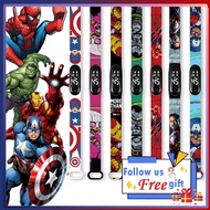 Spider Man /Iron Man/Captain America儿童LED电子手表/卡通印花数字手表