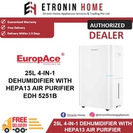 EuropAce  25L 4-IN-1 Dehumidifier with HEPA13 Air Purifier EDH 5251B