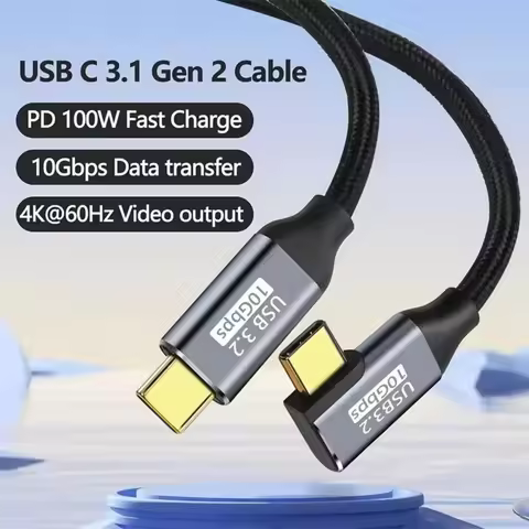 Type C Male to Female Extender Cable 100W PD 5A Fast Charging 10Gbps 4K 60Hz For MacBook Pro Samsung