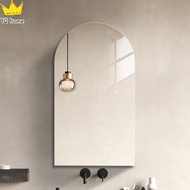 Arched Bathroom Mirror Wall-mounted Bathroom Mirror Explosion-proof Toilet Mirror Frameless Makeup Mirror Wall Mirror