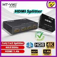 MT-VIKI HDMI Splitter 1x4 HDMI 4 PORT Splitter HDMI Splitter 1 in 2 out 4 Port HDMI Splitter 1x2