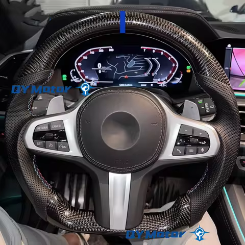 Heated Real Carbon Fiber Steering Wheel For BMW M3 G80 M4 G82 M5 F90 M8 X3M X4M X5M X6M F97 F95 F96 