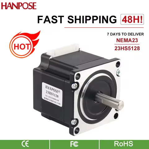 hanpose Nema 23 Stepper Motor 23HS5128 High torque 101N.cm 2.8A 51mm For 3D Printer Monitor Equipmen