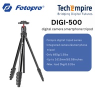 Fotopro DIGI-500 Portable Tripod 162cm Lightweight Camera Phone Stand with Floding Phone Clip