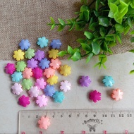 Pastel Beads Acrylic Snow Flower Beads Colored Pastel Beads Flower Color Beads