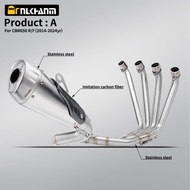 For CBR650/CB650R/CB650F/CBR650R 2014-2024 Honda Full System Motorcycle Exhaust Silencer Akrapovic e