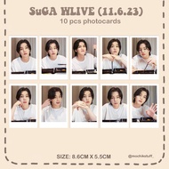 Suga_BTS Wlive (11.6.23) Fanmade (Unofficial) Photocards