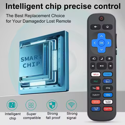 For Roku TV Remote TCL Hisense Sharp Philips Onn Element, Replacement Controller Not for Stick