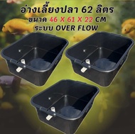 อ่างเลี้ยงปลา 62 ลิตร ระบบoverflow 46 x 61 x 22cm วาล์วขาว อ่างปลา อ่างเลี้ยงปลา กะบะปลา อ่างปลาบอลล