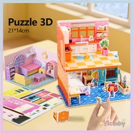 Victoky Puzzle 3D Rumah DIY 3D House Puzzle  Kids  Educational Toy  Creative Play House Interior