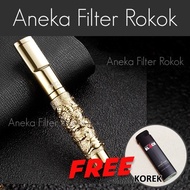 Filter Ukiran Naga Elegan Full Logam 3 Ukuran Zobo ZB 376 Limited