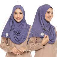 Tudung Sarung Dua Muka AISHA / Instant Shawl 2 Loop Murah Bermanik (Tudung Hijab Double Loop) LyLura