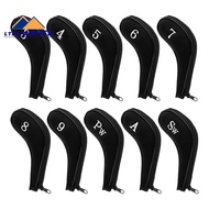 10PCS Zipper Golf Club Iron  Covers with Number Golf Club  Covers for Iron Set for Golf Iron Headcov