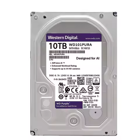 New Western Digital 10TB WD Purple Pro Surveillance Internal Hard Drive HDD SATA 6 Gb/s 256 MB Cache