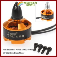 WAUREENSMITH Brushless Motor, 1806 2400KV Gold/Silver Mini Brushless Motor,  CW CCW FPV Drone Quadco