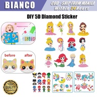 Kids DIY 5D Diamond Painting Set Colorful Cartoon Sticker Fine Motor Skills Toys