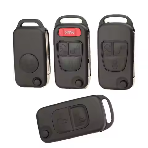 Flip Remote Folding Car Key Cover Fob Case Shell 1/2/3/4 Buttons for Mercedes Benz B200 A160 W124 W2