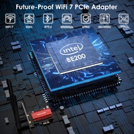 Wavlink 2024 New be8800 Wifi 7 PCIe card mạng Tri-Band be200 Bộ chuyển đổi không dây với Bluetooth 5