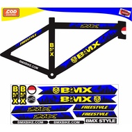 BMX BIKE VARIATION STICKER LATEST MOTIF VARIATIONS BLUE YELLOW BMX