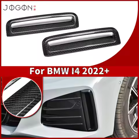 For BMW 4 Series I4 M440i M50 G26 2022-2025 Front Fog Lamp Light Strip Trim Real Carbon Fiber Exteri
