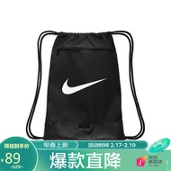 耐克NIKE 男女通款 运动双肩包 健身袋 鞋袋 抽绳包 BRASILIA 9.5 休闲包 DM3978-010黑色小号