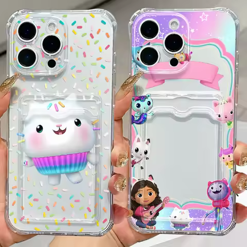 Kids Gabbys Dollhouse Gabby Cats Card Hold Case For Xiaomi Redmi 13C 12C 10C 9A 9C Note 14 13 12 12s