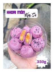 Bánh Pía Mini Kim Sa Trứng Muối Vỏ Khoai Môn - Hộp 12 Cái (350g) - Mềm Ít Ngọt