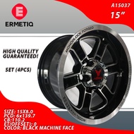 4 PCS / ERMETIQ  MAGS / WHEELS / RIM 15"  A15037  SIZE: 15X8.0  PCD: 6x139.7  CB:110.2  ET(OFFSET): 