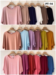 NARA19 SHOP💥 เสื้อยืดคอกลมชายเฉียง สาวอวบใส่ได้💥งานป้ายmilinna