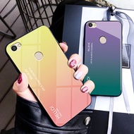 Xiaomi Redmi Note 5A Prime Case Gradient Tempered Glass Back Phone Casing Cover