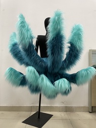 สัตว์เลี้ยงลูกด้วยนมเลียนแบบสุนัขจิ้งจอกลายดอกบัว Soul Blossom ของเล่นสำหรับเล่นบทบาท LoL Fox Tail C